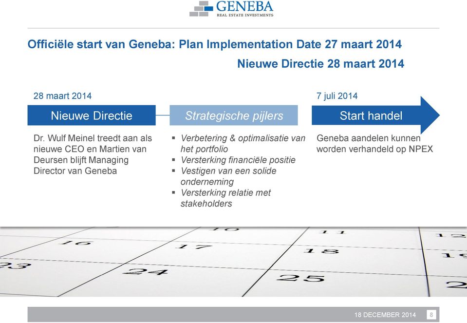 Wulf Meinel treedt aan als nieuwe CEO en Martien van Deursen blijft Managing Director van Geneba Verbetering &