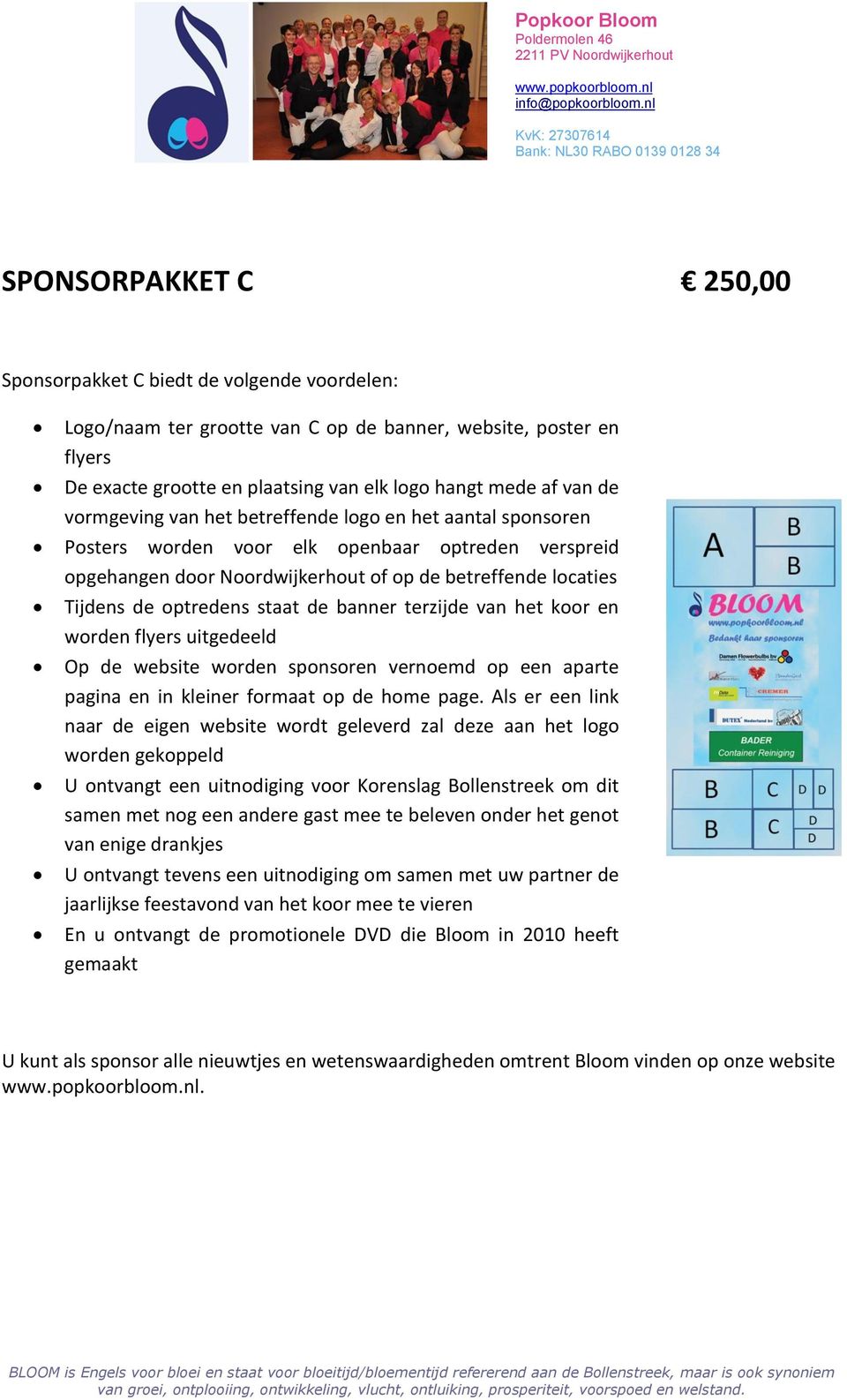 website, poster en Posters worden voor elk openbaar optreden