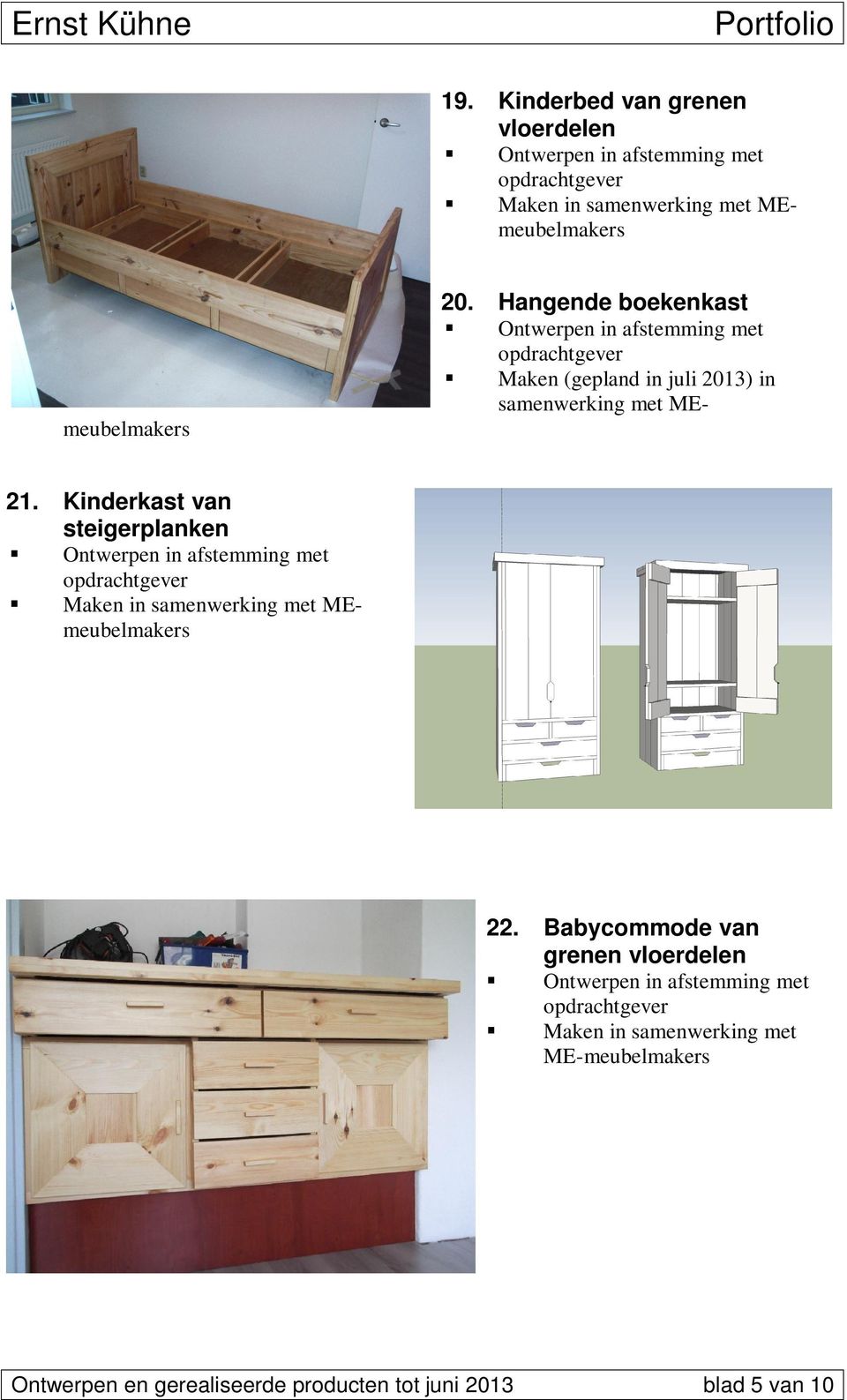 Kinderkast van steigerplanken in afstemming met opdrachtgever Maken in samenwerking met MEmeubelmakers 22.