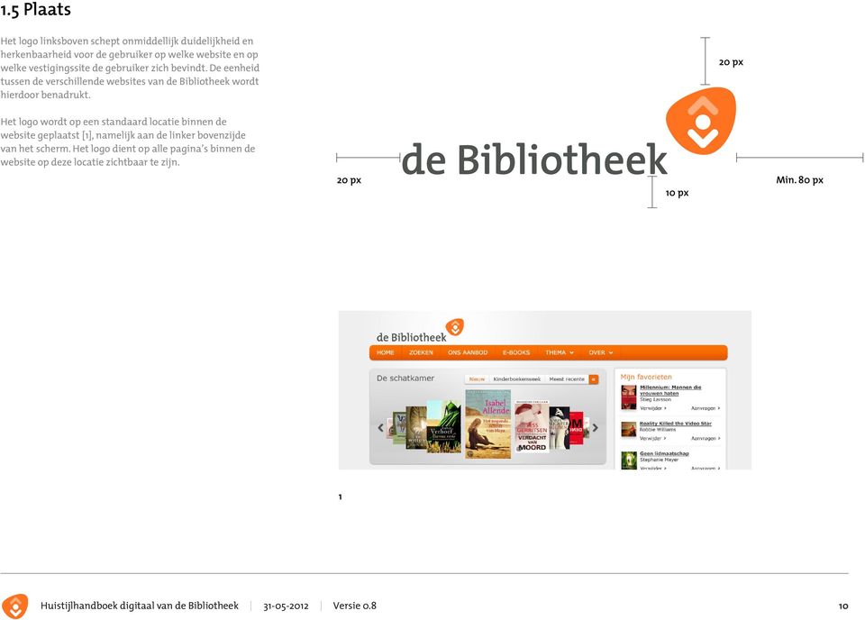 De eenheid tussen de verschillende websites van de Bibliotheek wordt hierdoor benadrukt.