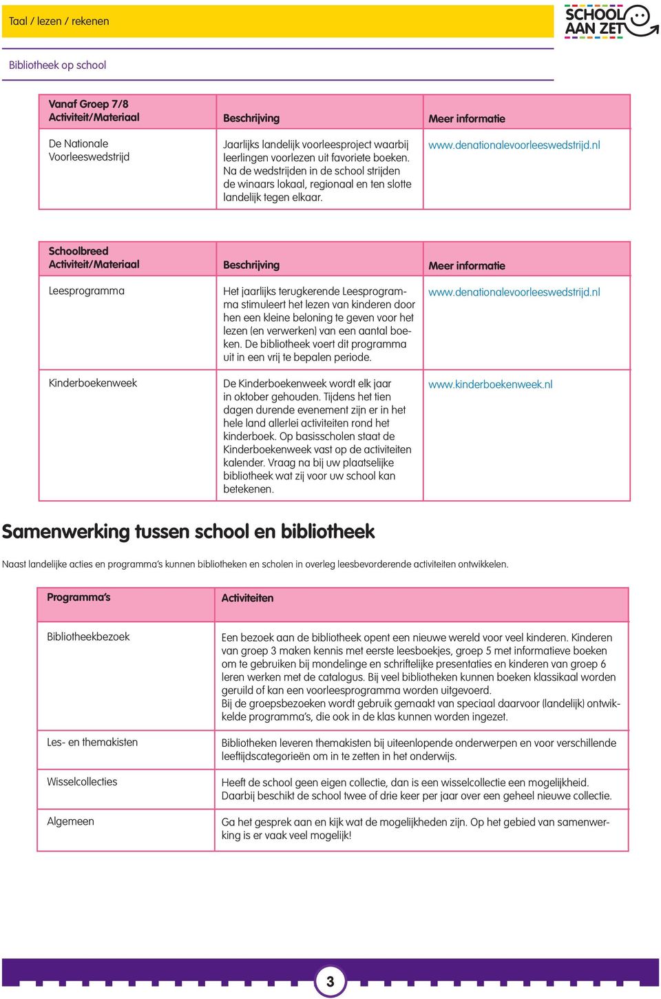 nl Schoolbreed Leesprogramma Kinderboekenweek Het jaarlijks terugkerende Leesprogramma stimuleert het lezen van kinderen door hen een kleine beloning te geven voor het lezen (en verwerken) van een