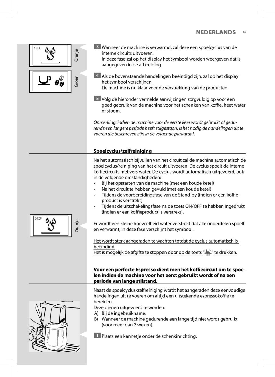 De machine is nu klaar voor de verstrekking van de producten.