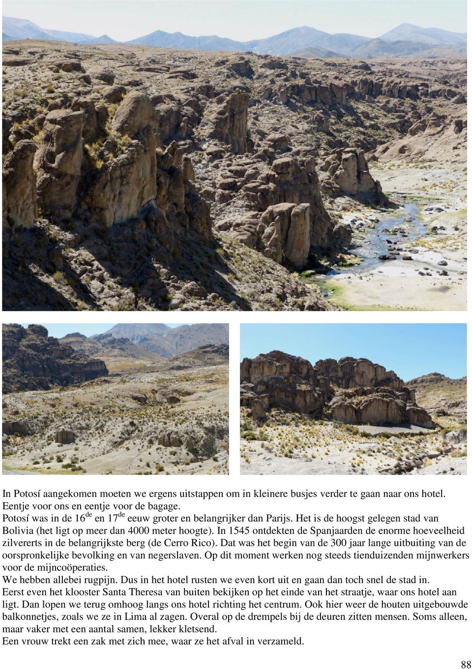 In 1545 ontdekten de Spanjaarden de enorme hoeveelheid zilvererts in de belangrijkste berg (de Cerro Rico).