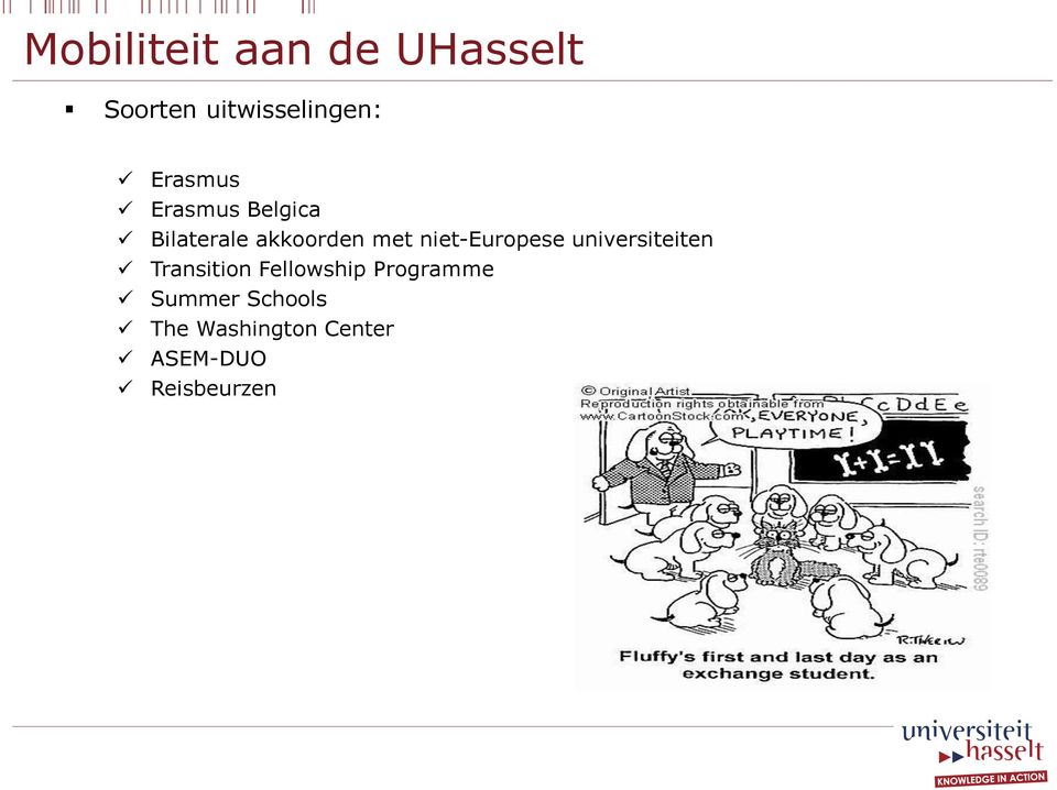 niet-europese universiteiten Transition Fellowship