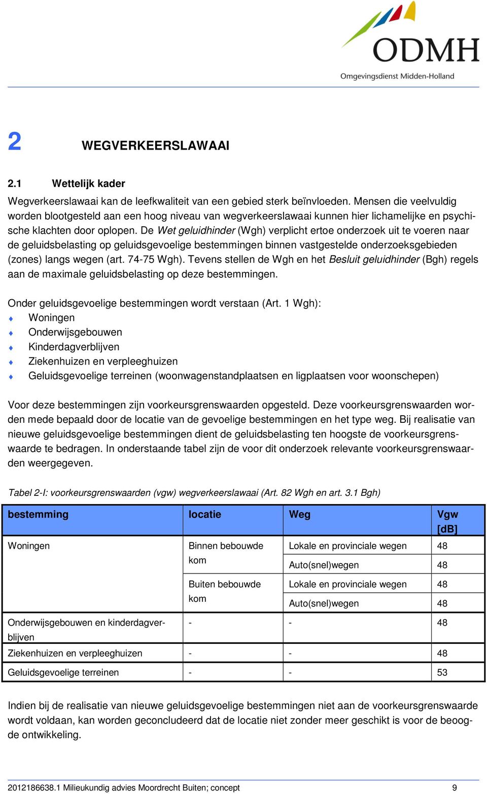 De Wet geluidhinder (Wgh) verplicht ertoe onderzoek uit te voeren naar de geluidsbelasting op geluidsgevoelige bestemmingen binnen vastgestelde onderzoeksgebieden (zones) langs wegen (art. 74-75 Wgh).