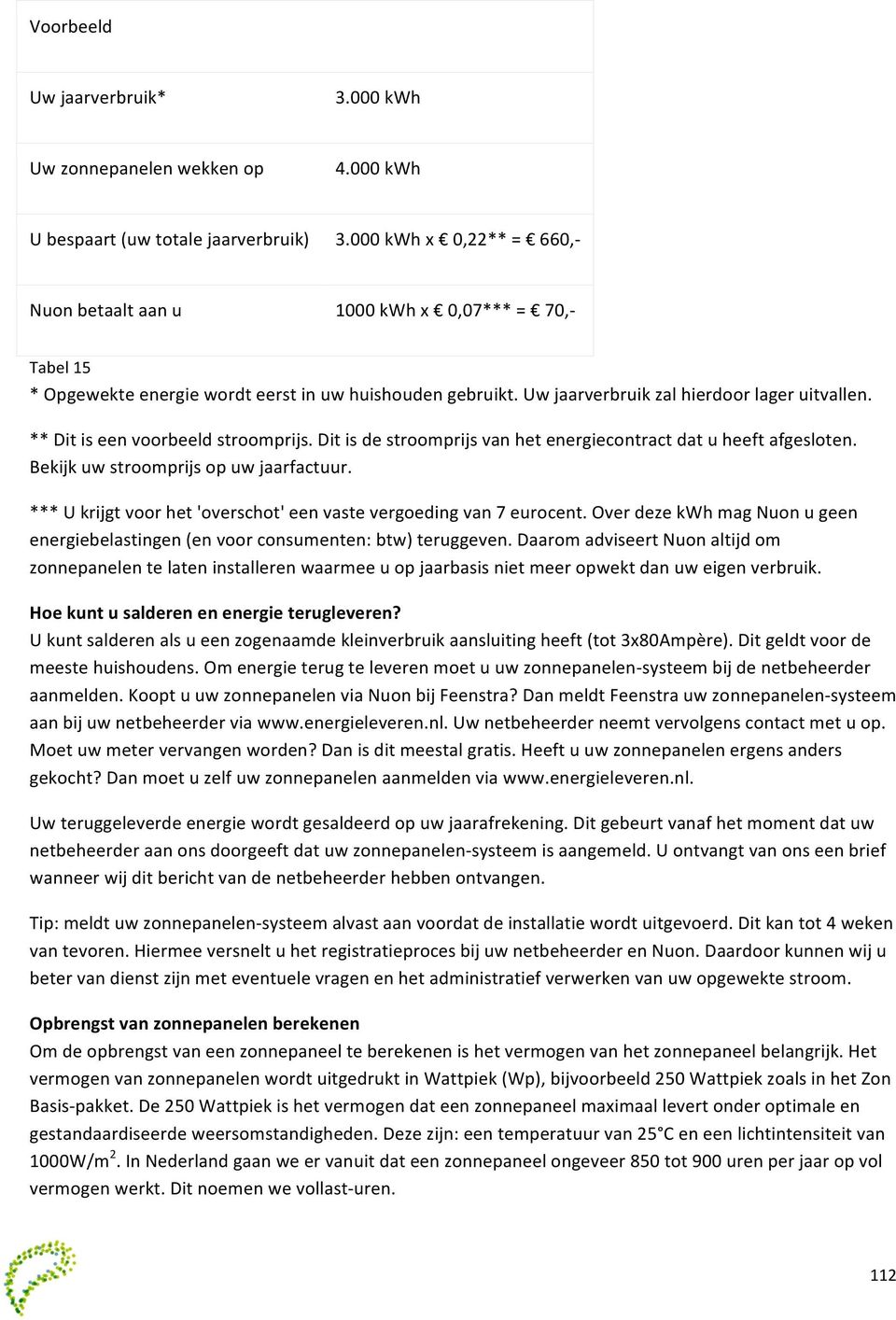 ** Dit is een voorbeeld stroomprijs. Dit is de stroomprijs van het energiecontract dat u heeft afgesloten. Bekijk uw stroomprijs op uw jaarfactuur.