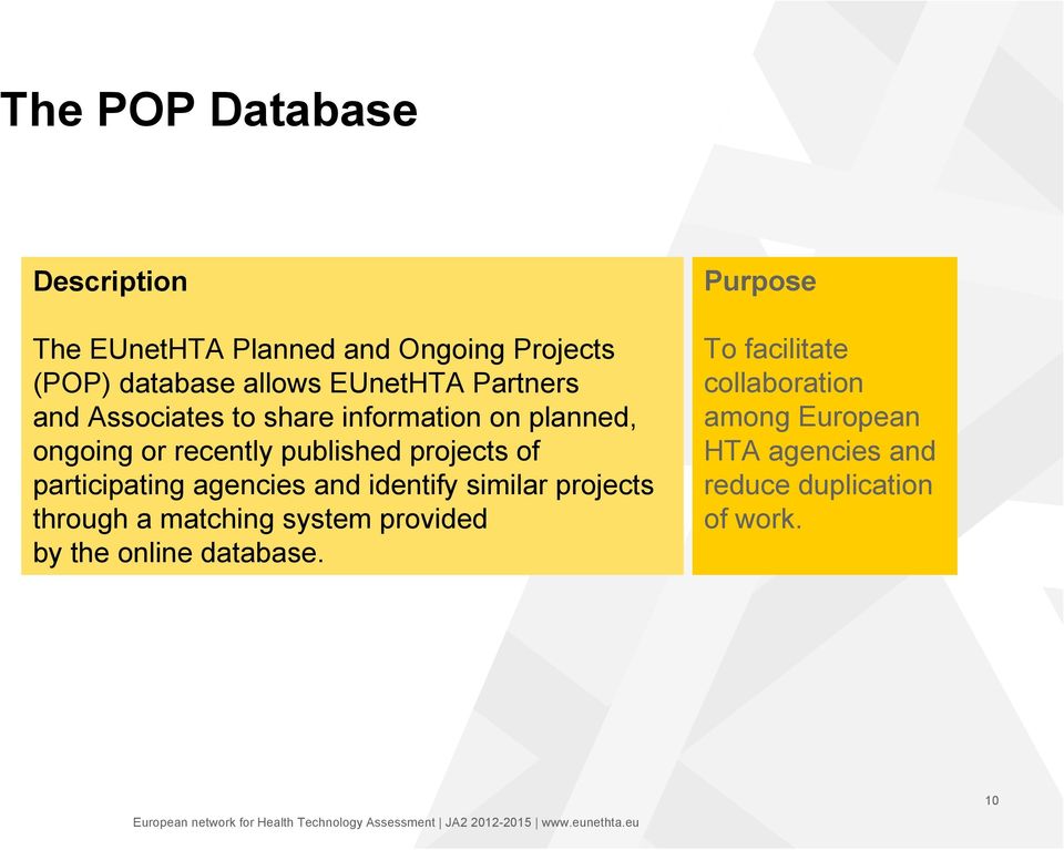 similar projects through a matching system provided by the online database.