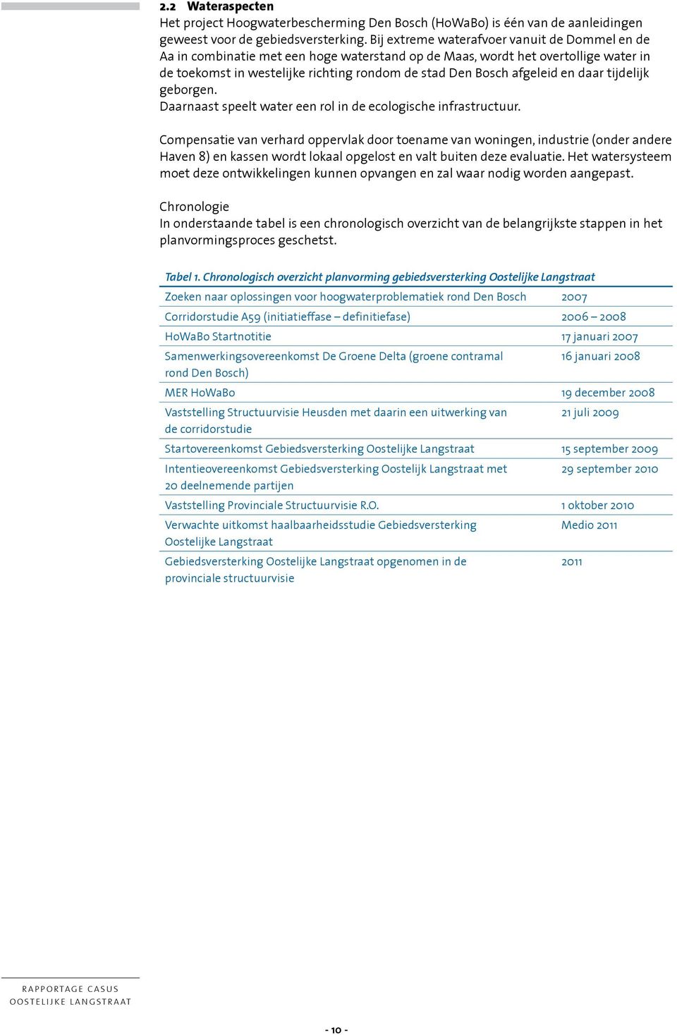 en daar tijdelijk geborgen. Daarnaast speelt water een rol in de ecologische infrastructuur.