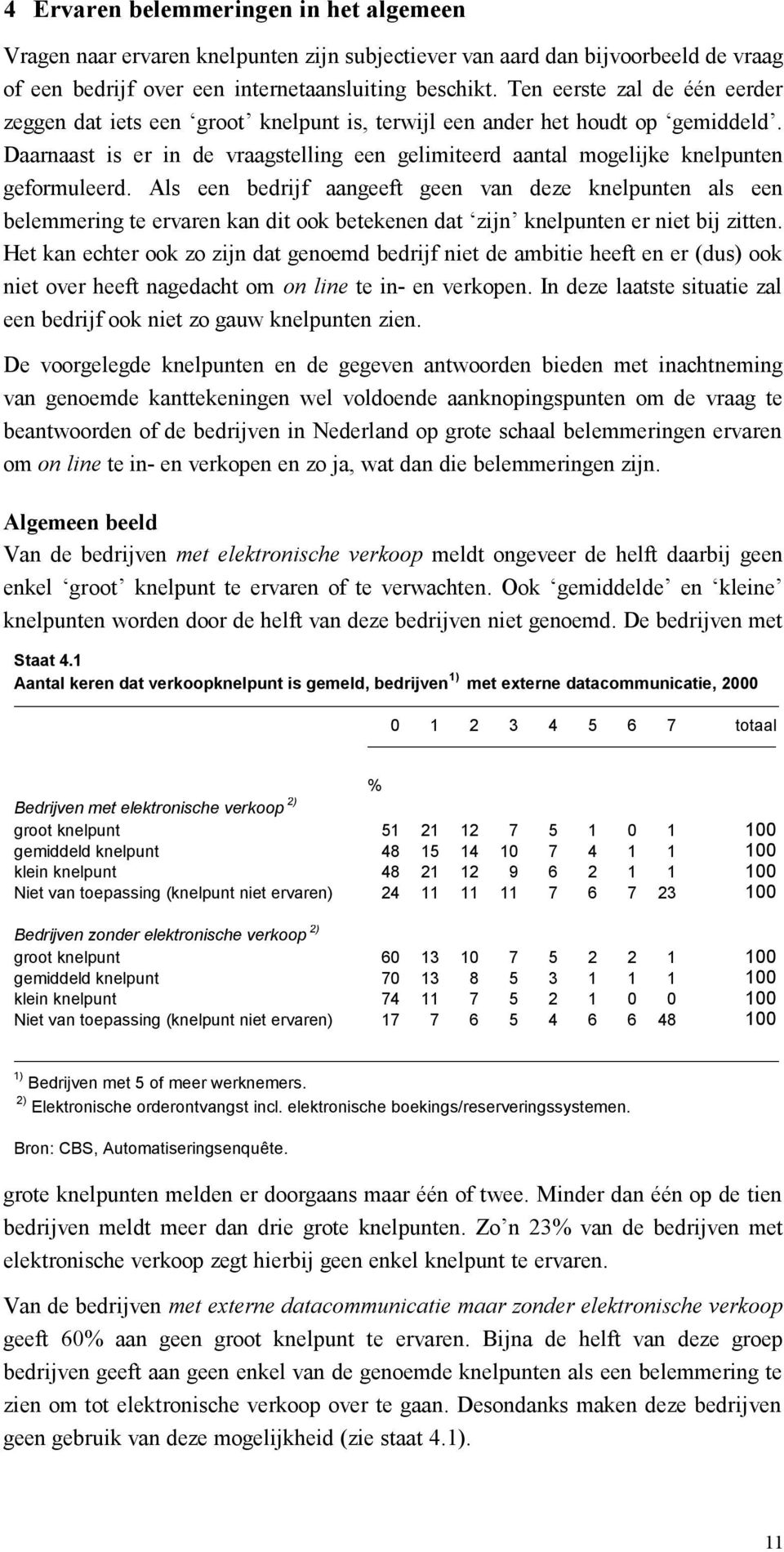 Daarnaast is er in de vraagstelling een gelimiteerd aantal mogelijke knelpunten geformuleerd.