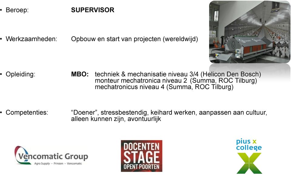 (Summa, ROC Tilburg) mechatronicus niveau 4 (Summa, ROC Tilburg) Doener,