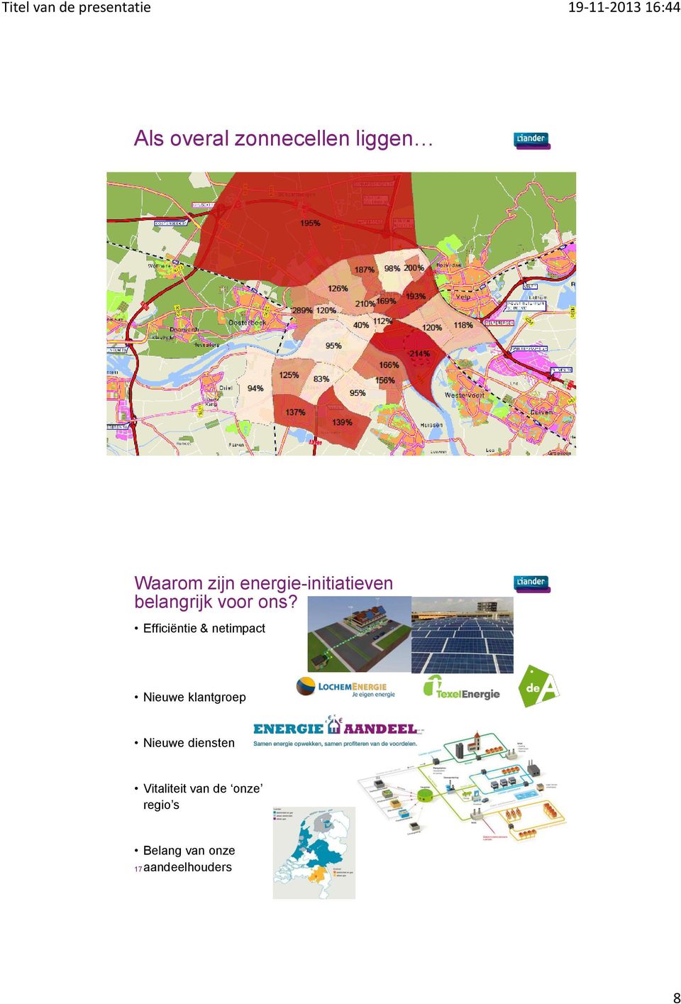 Efficiëntie & netimpact Nieuwe klantgroep Nieuwe