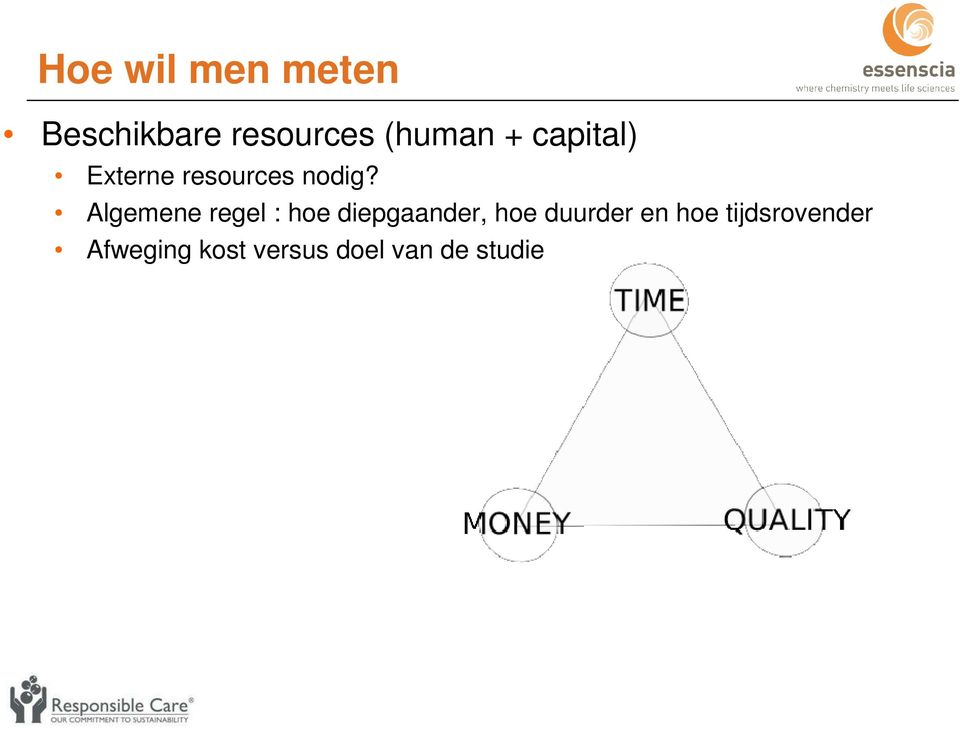 Algemene regel : hoe diepgaander, hoe duurder