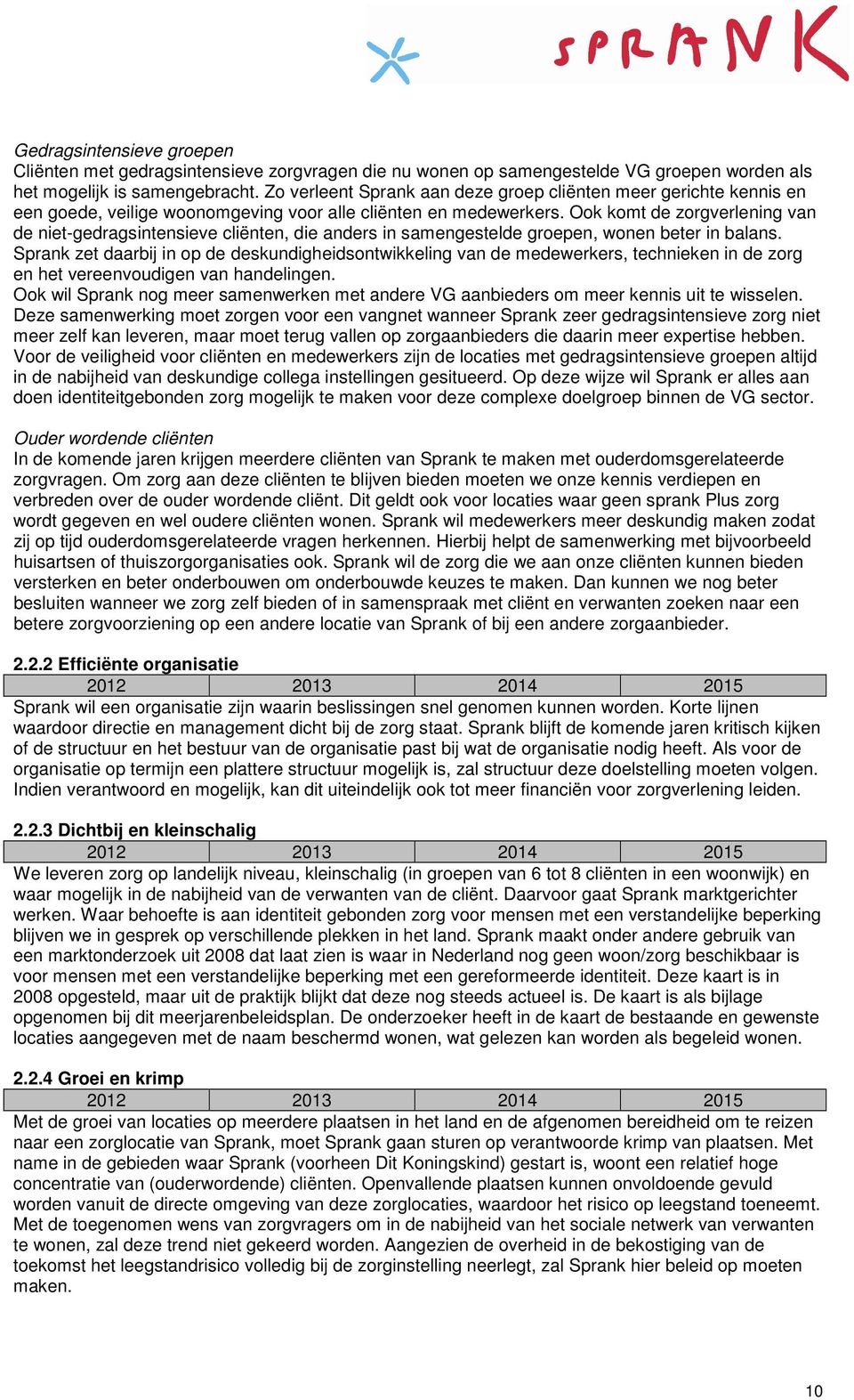 Ook komt de zorgverlening van de niet-gedragsintensieve cliënten, die anders in samengestelde groepen, wonen beter in balans.