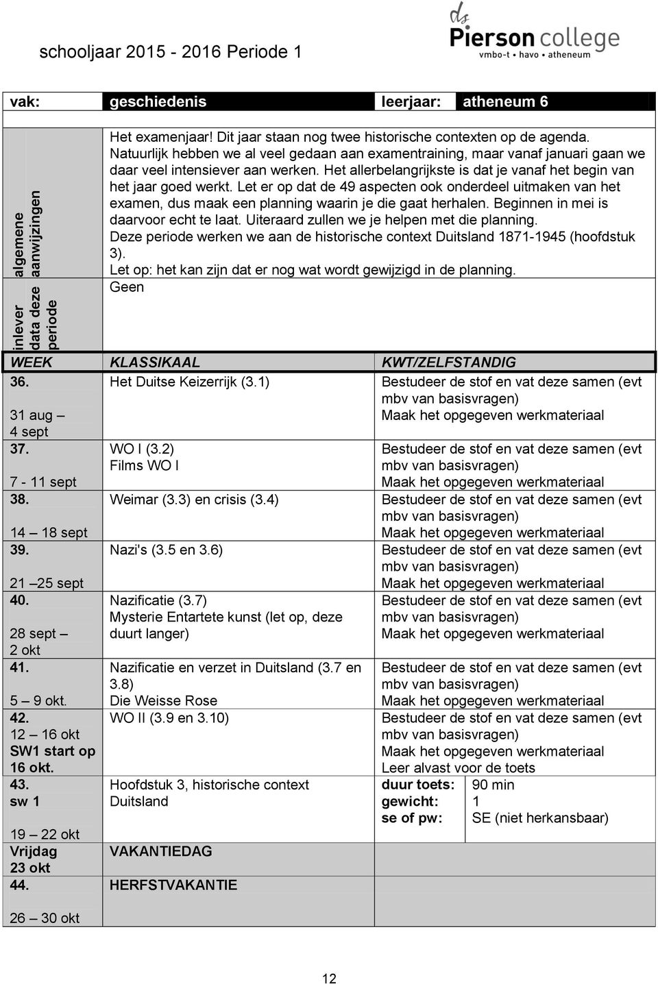 Let er op dat de 49 aspecten ook onderdeel uitmaken van het examen, dus maak een planning waarin je die gaat herhalen. Beginnen in mei is daarvoor echt te laat.