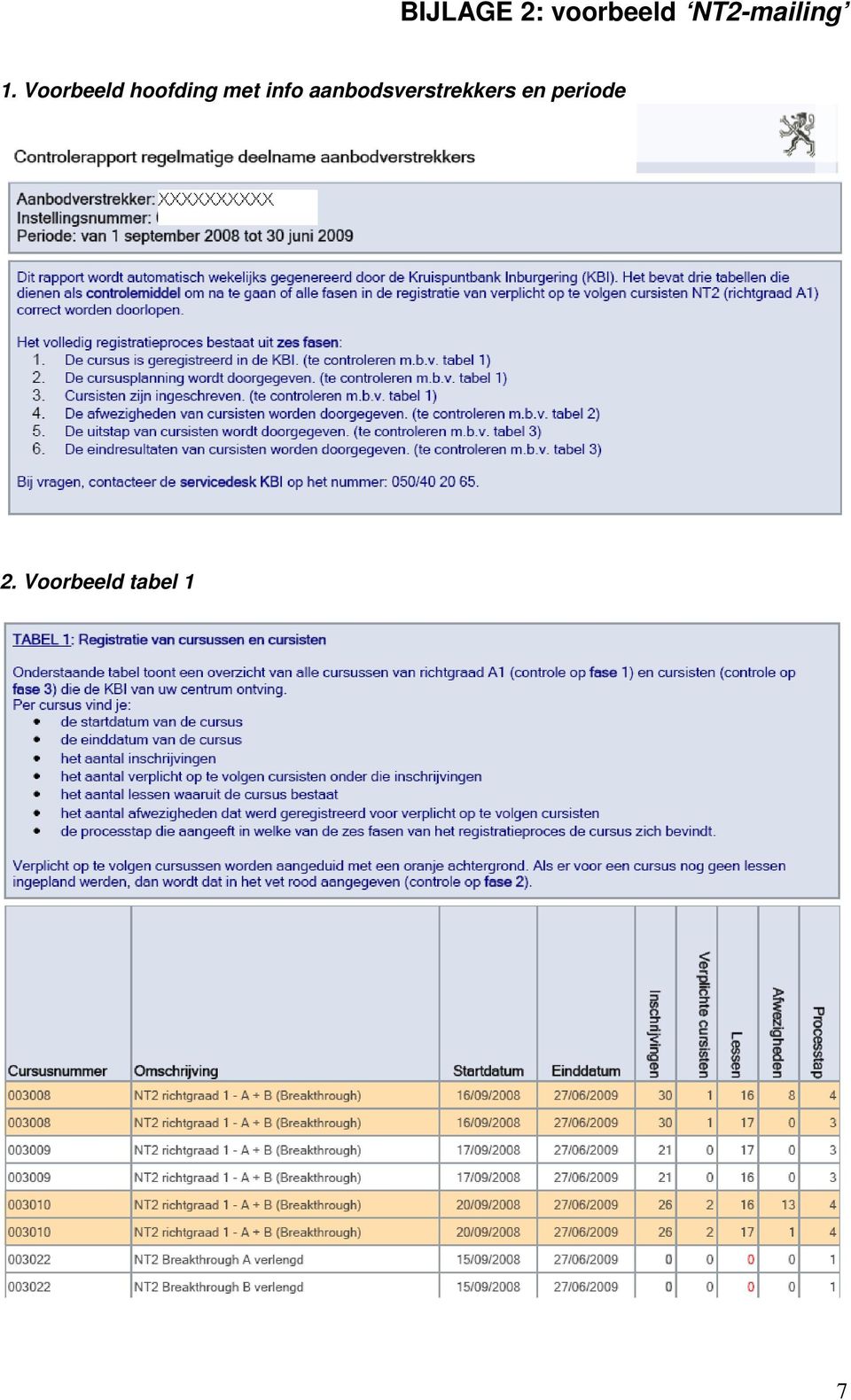 Voorbeeld hoofding met info