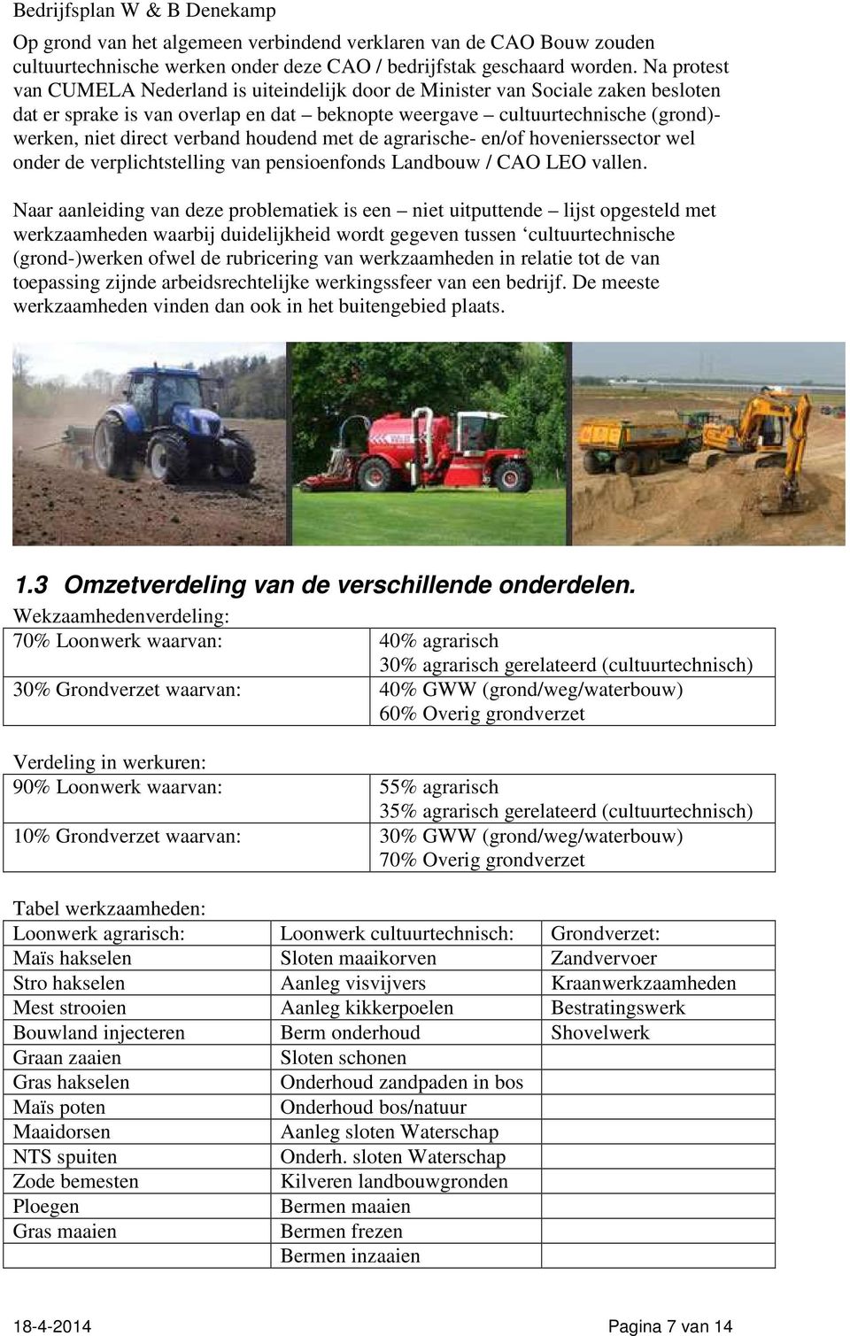 verband houdend met de agrarische- en/of hovenierssector wel onder de verplichtstelling van pensioenfonds Landbouw / CAO LEO vallen.