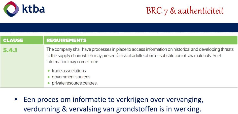 verdunning & vervalsing van