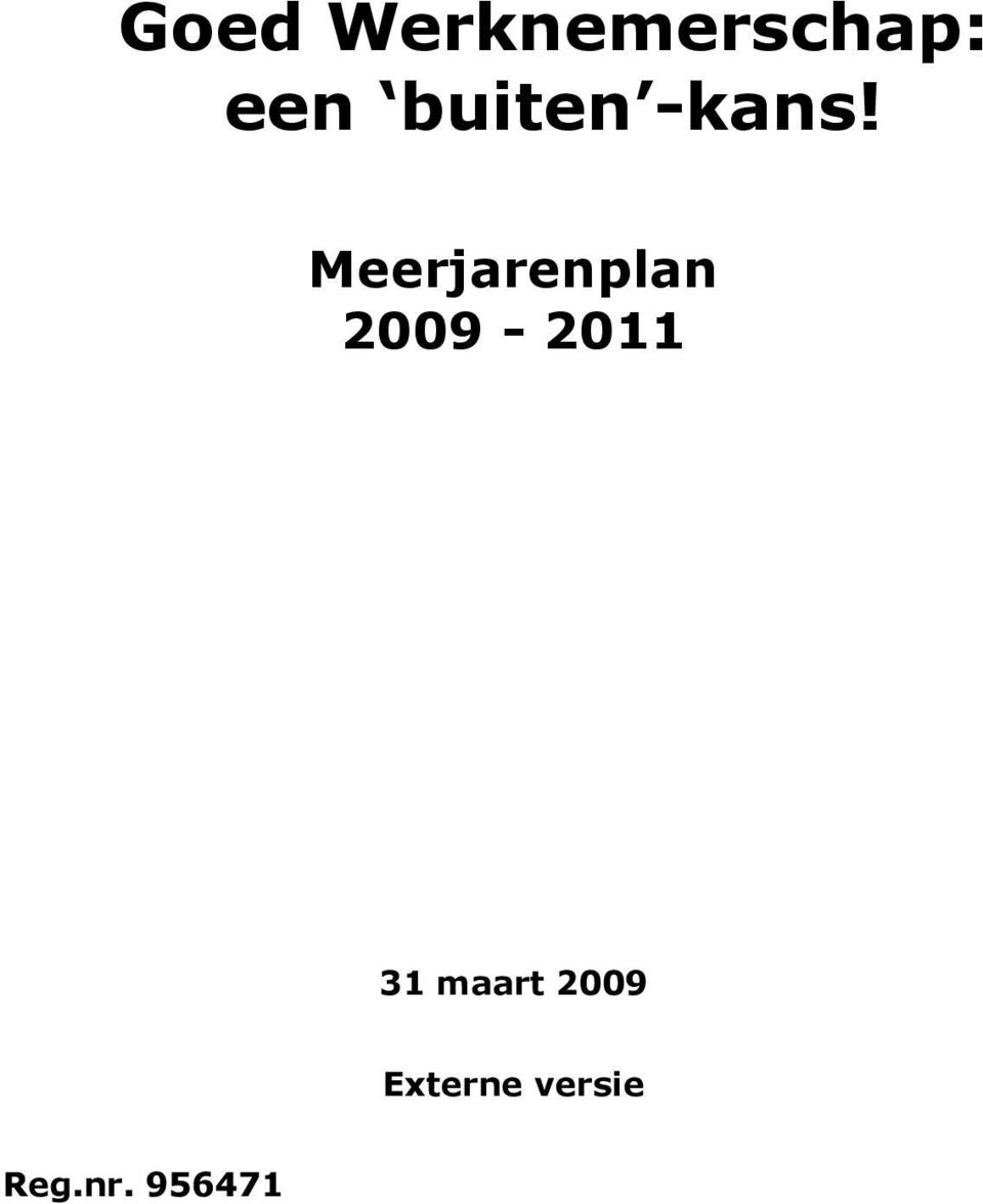 Meerjarenplan 2009-2011 31