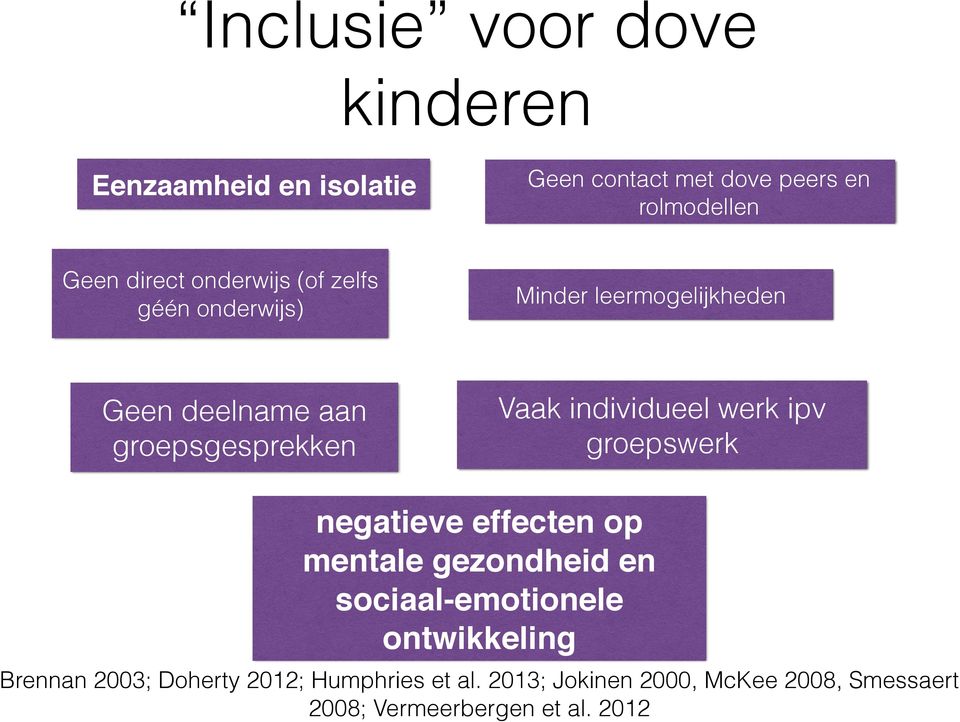 individueel werk ipv groepswerk negatieve effecten op mentale gezondheid en sociaal-emotionele ontwikkeling