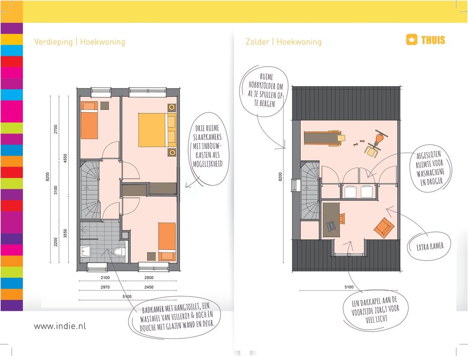 EN DROGER EXTRA KAMER 2100 2900 1560 920 2420 2970 2450 BADKAMER MET HANGTOILET, EEN WASTAFEL VAN