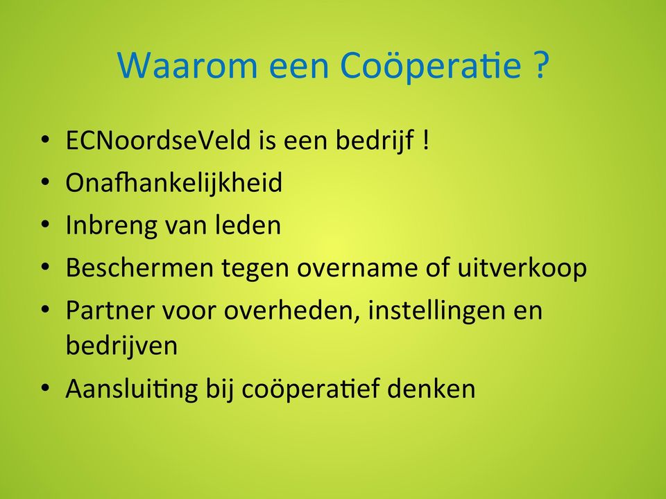 overname of uitverkoop Partner voor overheden,