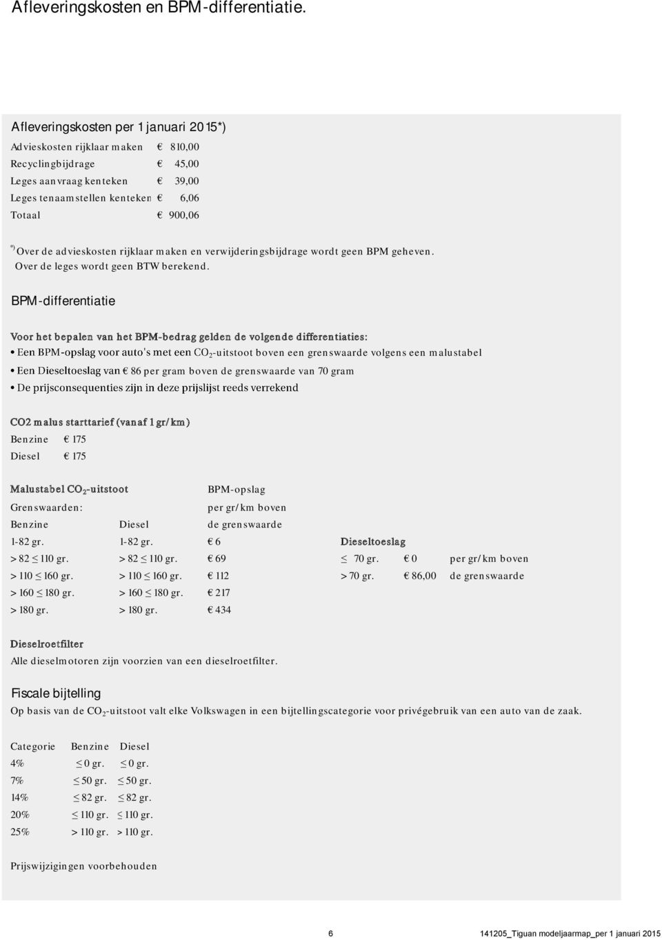 rijklaar maken en verwijderingsbijdrage wordt geen BPM geheven. Over de leges wordt geen BTW berekend.