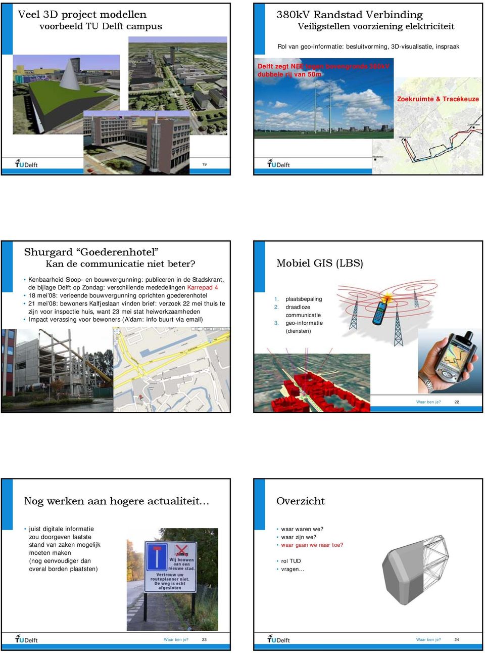 Kenbaarheid Sloop- en bouwvergunning: publiceren in de Stadskrant, de bijlage Delft op Zondag: verschillende mededelingen Karrepad 4 18 mei 08: verleende bouwvergunning oprichten goederenhotel 21 mei