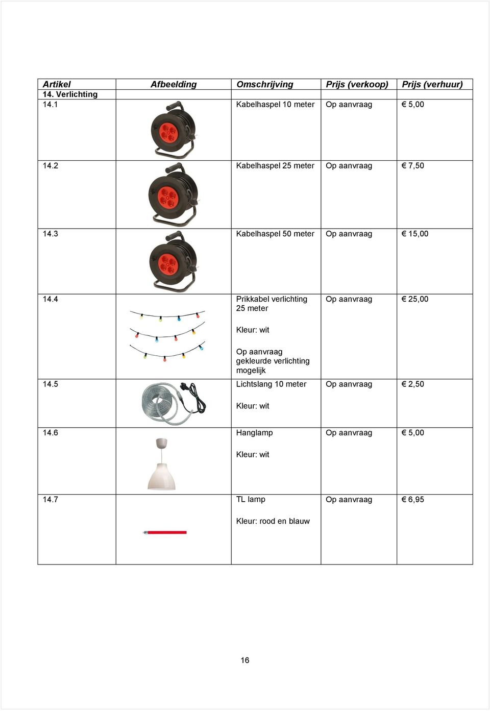 4 Prikkabel verlichting 25 meter 25,00 Kleur: wit gekleurde verlichting