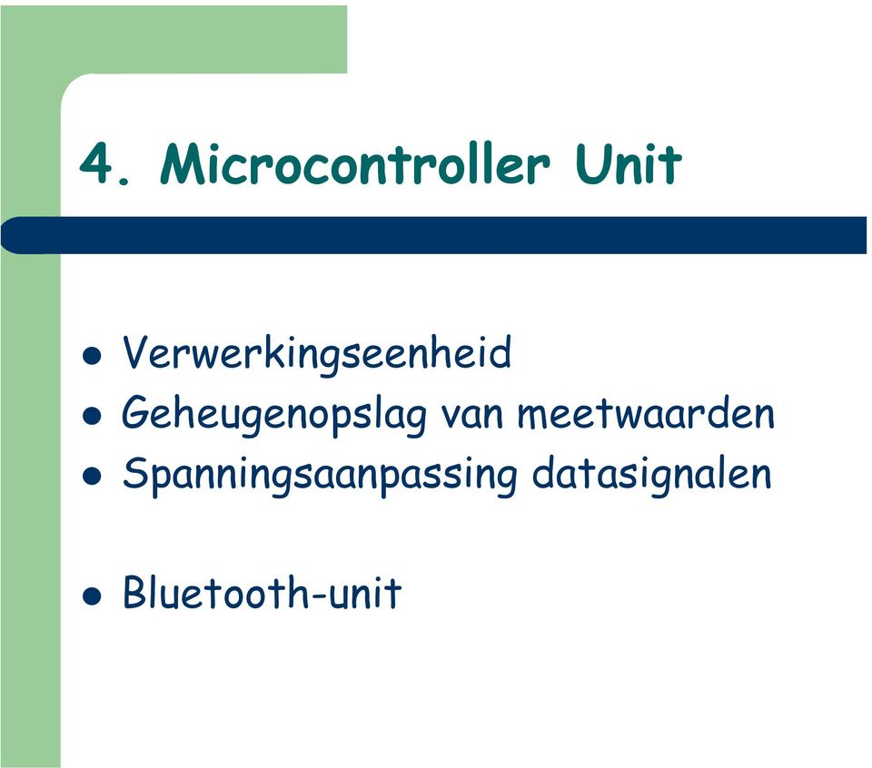 Geheugenopslag van meetwaarden