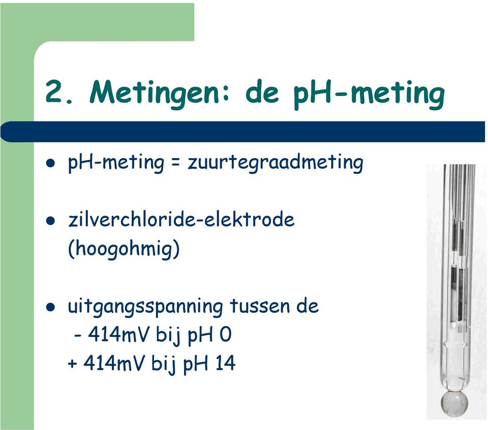 zilverchloride-elektrode (hoogohmig)