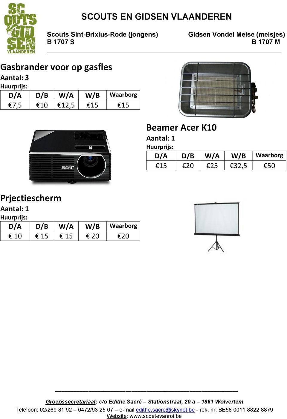 Acer K10 15 20 25 32,5 50