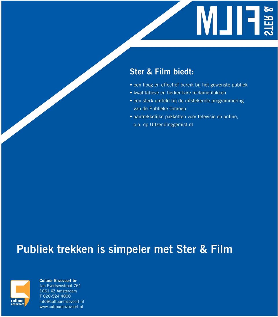 pakketten voor televisie en online, o.a. op Uitzendinggemist.