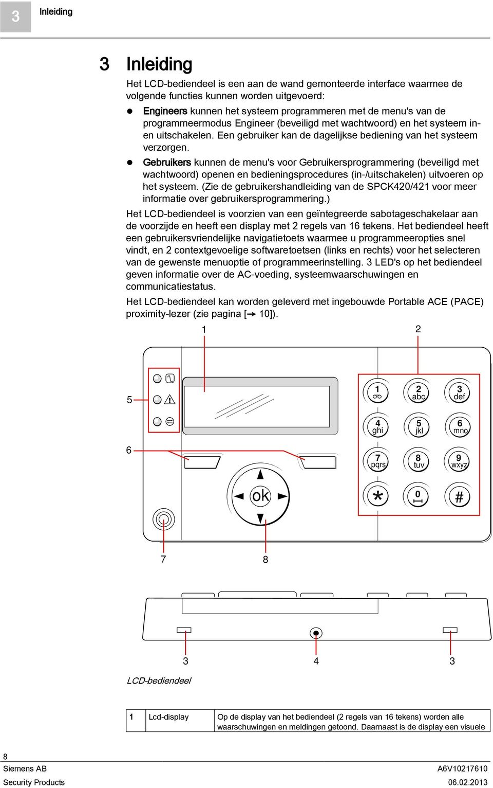 Gebruikers kunnen de menu's voor Gebruikersprogrammering (beveiligd met wachtwoord) openen en bedieningsprocedures (in-/uitschakelen) uitvoeren op het systeem.