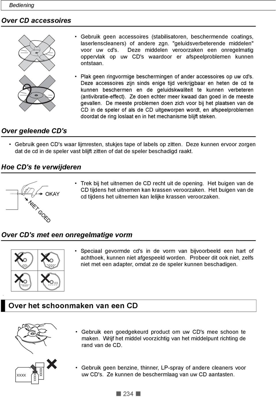 Deze accessoires zijn sinds enige tijd verkrijgbaar en heten de cd te kunnen beschermen en de geluidskwaliteit te kunnen verbeteren (antivibratie-effect).