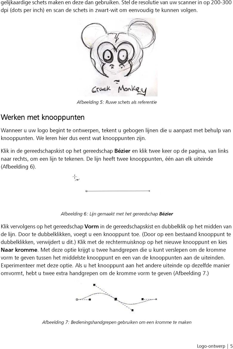 We leren hier dus eerst wat knooppunten zijn. Klik in de gereedschapskist op het gereedschap Bézier en klik twee keer op de pagina, van links naar rechts, om een lijn te tekenen.