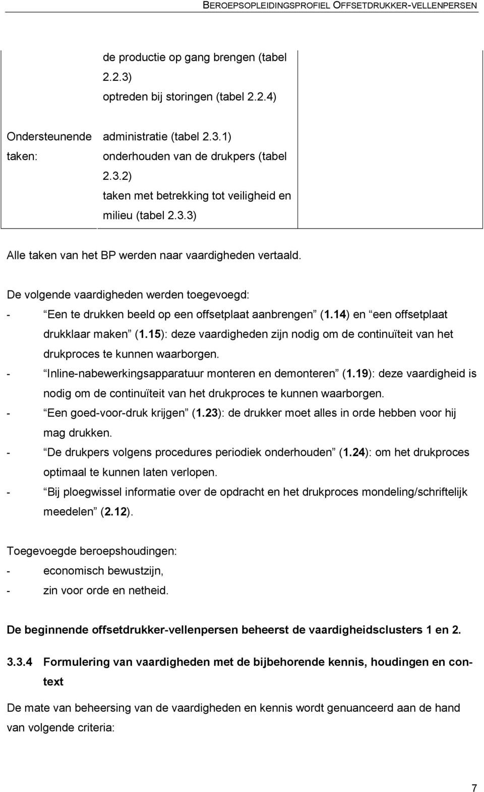 De volgende vaardigheden werden toegevoegd: - Een te drukken beeld op een offsetplaat aanbrengen (1.14) en een offsetplaat drukklaar maken (1.