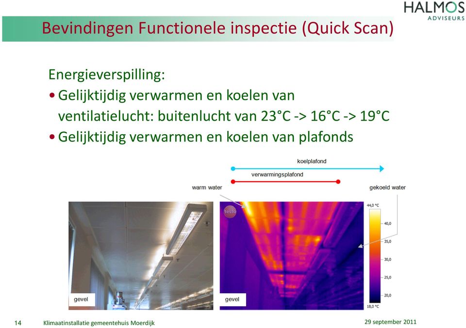 koelen van ventilatielucht: buitenlucht van 23 C ->