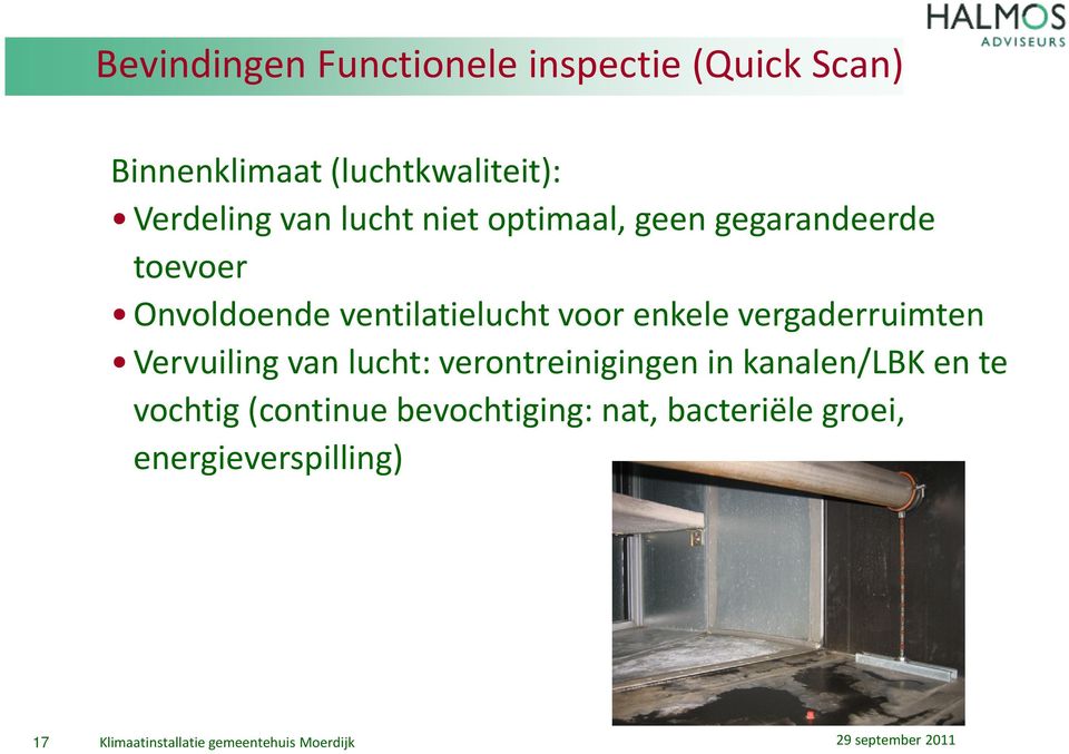 ventilatielucht voor enkele vergaderruimten Vervuiling van lucht: verontreinigingen