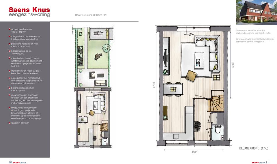 nl 3 slaapkamers op de 1e verdieping ruime badkamer met douche, wastafel, 2-greeps douchemengkraan en mogelijkheid voor een 2e toilet 5330 inclusief keuken met o.a. gaskookplaat, oven en koelkast ruime zolder met mogelijkheid voor een extra slaapkamer i.