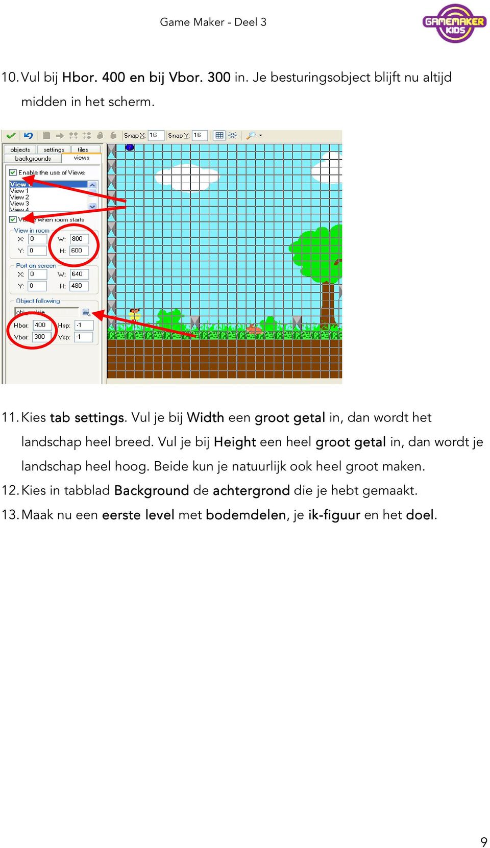 Vul je bij Height een heel groot getal in, dan wordt je landschap heel hoog.