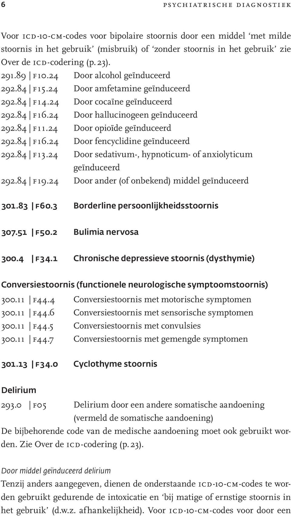 24 Door opioïde geïnduceerd 292.84 f16.24 Door fencyclidine geïnduceerd 292.84 f13.24 Door sedativum-, hypnoticum- of anxiolyticum geïnduceerd 292.84 f19.