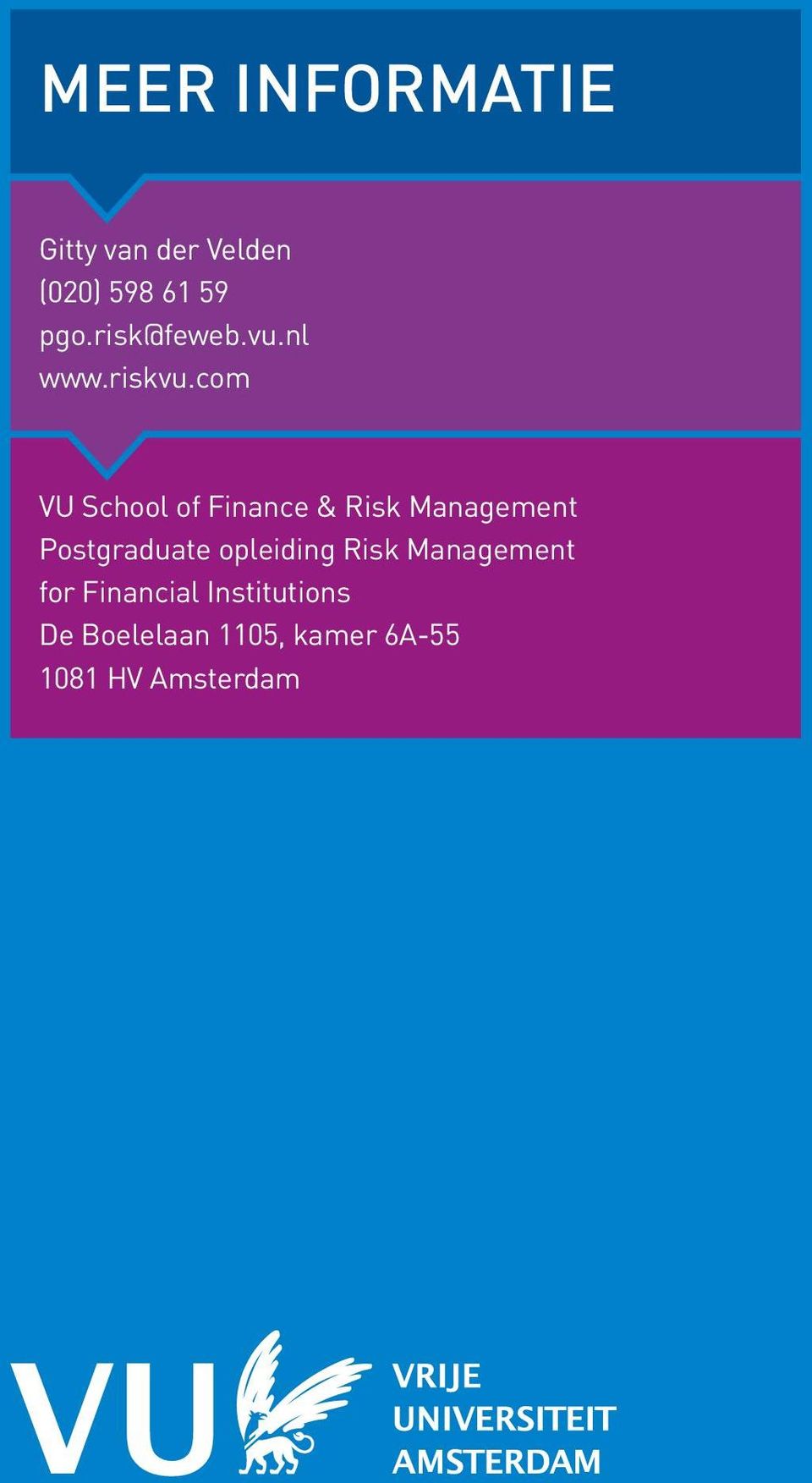 com VU School of Finance & Risk Management Postgraduate