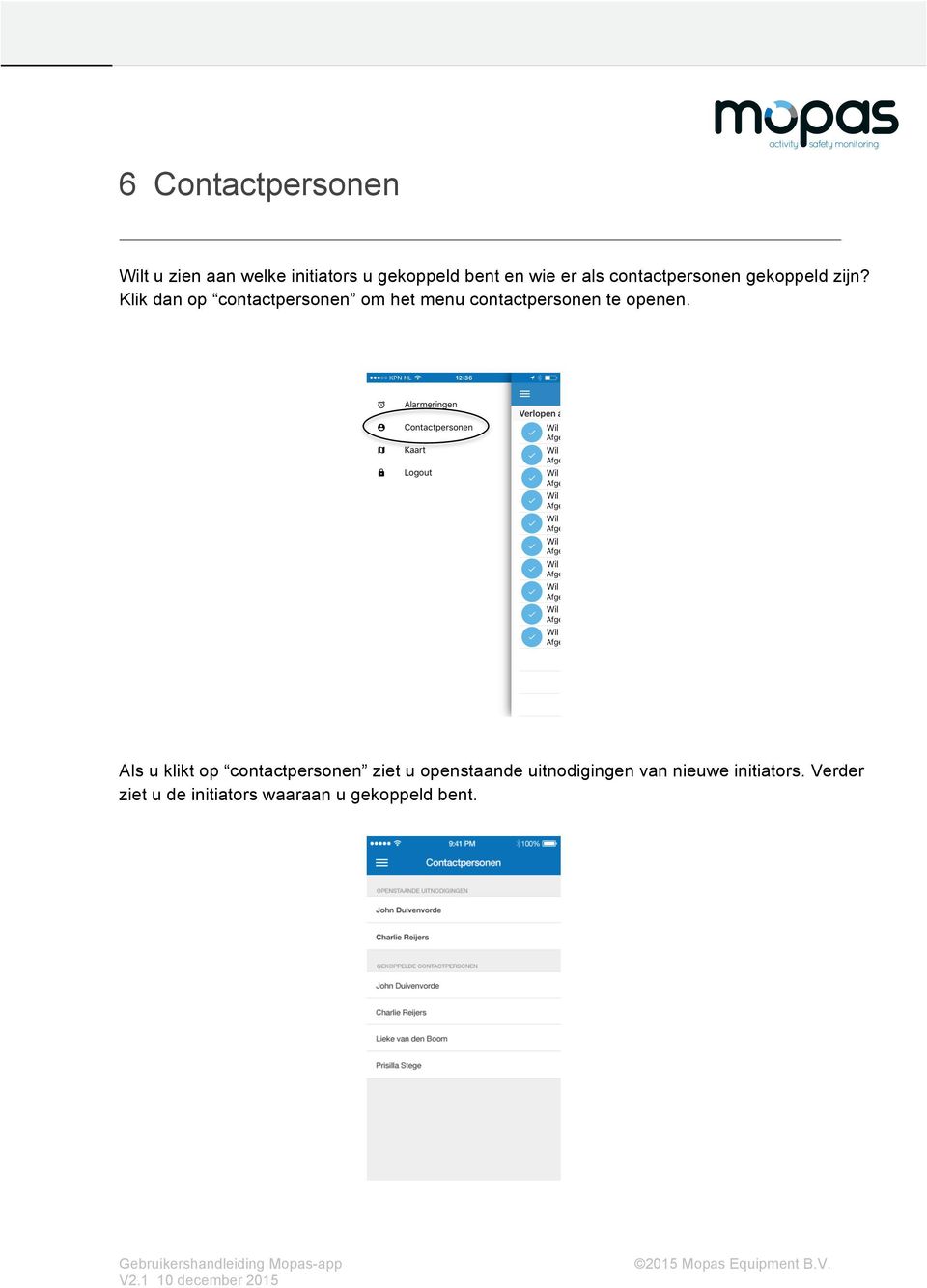 Klik dan op contactpersonen om het menu contactpersonen te openen.