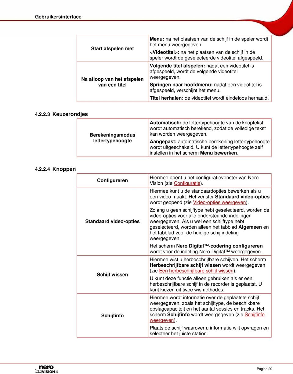 Volgende titel afspelen: nadat een videotitel is afgespeeld, wordt de volgende videotitel weergegeven. Springen naar hoofdmenu: nadat een videotitel is afgespeeld, verschijnt het menu.