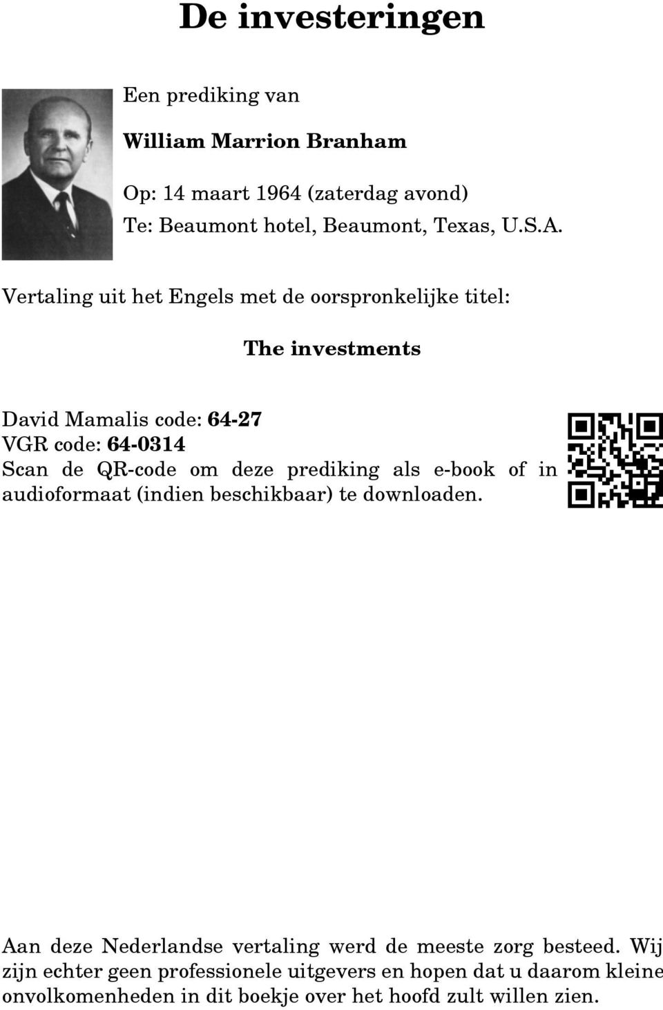 deze prediking als e-book of in audioformaat (indien beschikbaar) te downloaden.