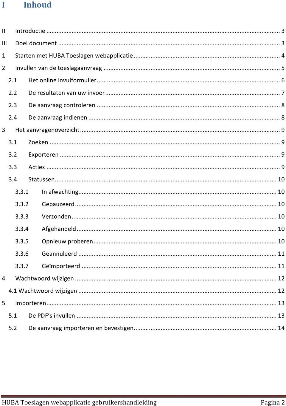 .. 9 3.4 Statussen... 10 3.3.1 In afwachting... 10 3.3.2 Gepauzeerd... 10 3.3.3 Verzonden... 10 3.3.4 Afgehandeld... 10 3.3.5 Opnieuw proberen... 10 3.3.6 Geannuleerd... 11 3.3.7 Geïmporteerd.