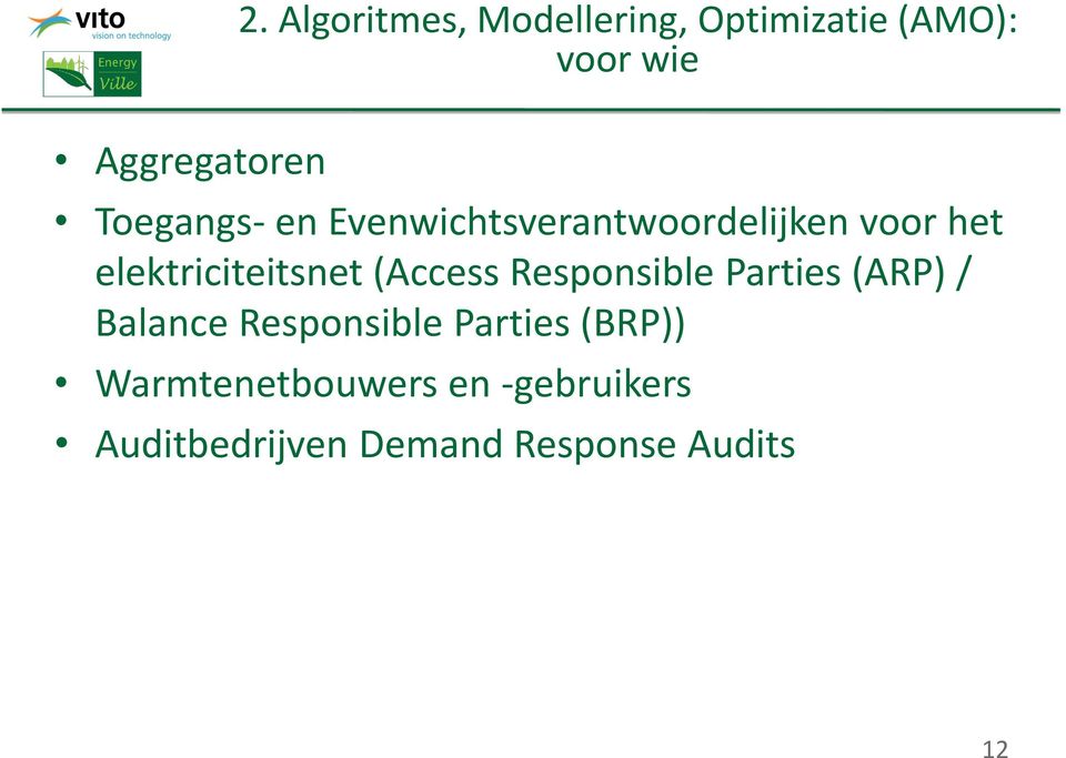 Evenwichtsverantwoordelijken voor het elektriciteitsnet (Access