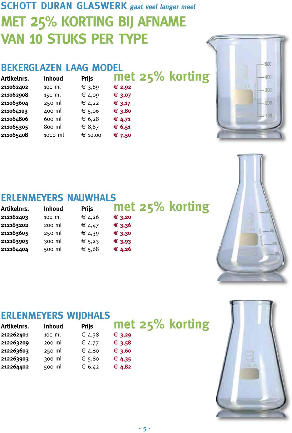 6,51 211065408 1000 ml 10,00 7,50 ErlEnmEyErs nauwhals artikelnrs.