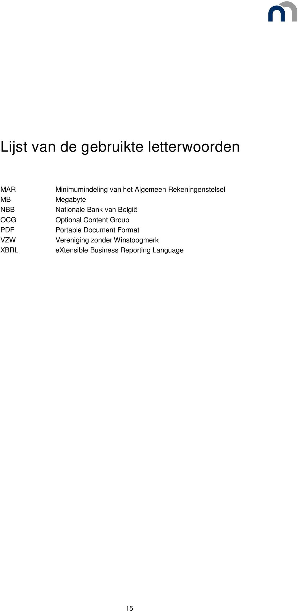 Nationale Bank van België Optional Content Group Portable Document