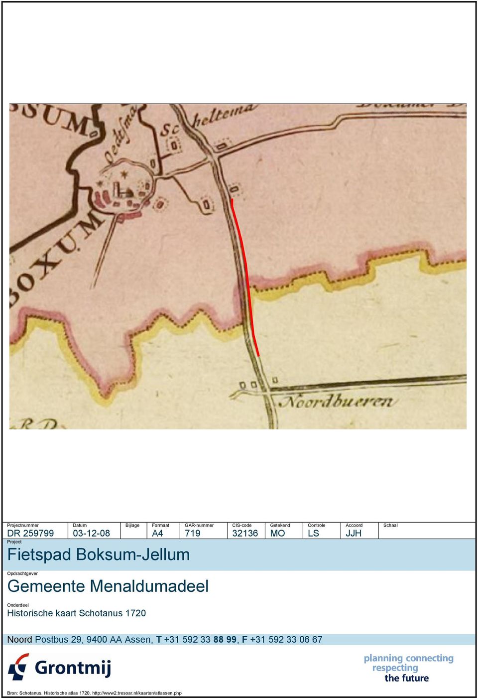 Menaldumadeel Onderdeel Historische kaart Schotanus 172 Noord Postbus 29, 94 AA Assen, T +31 592